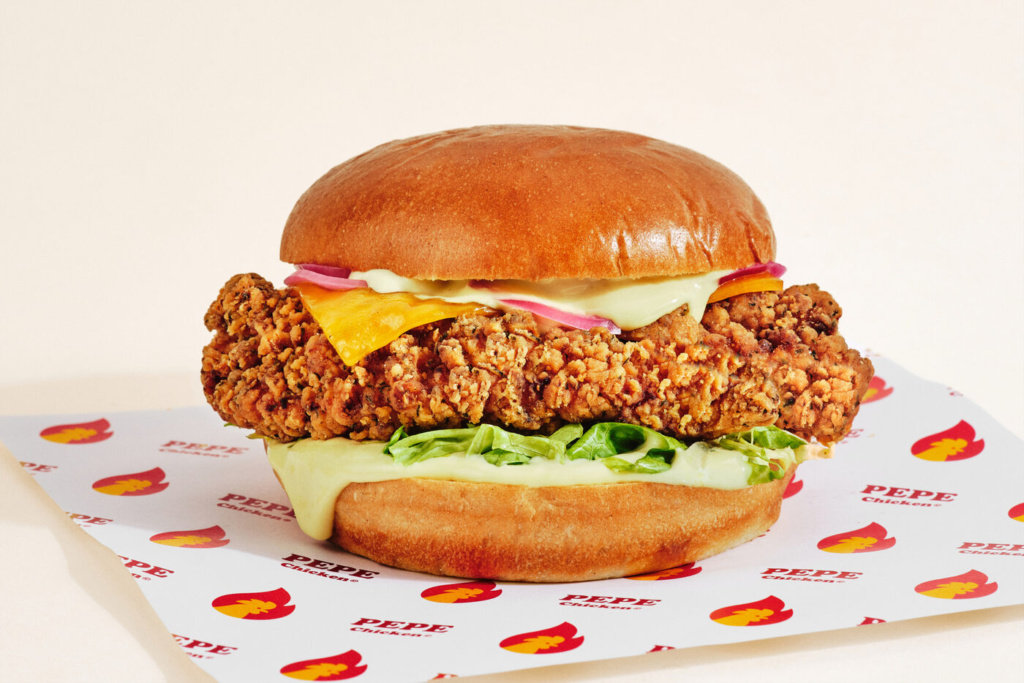 Pepe Burger : burger au poulet frit croustillant
